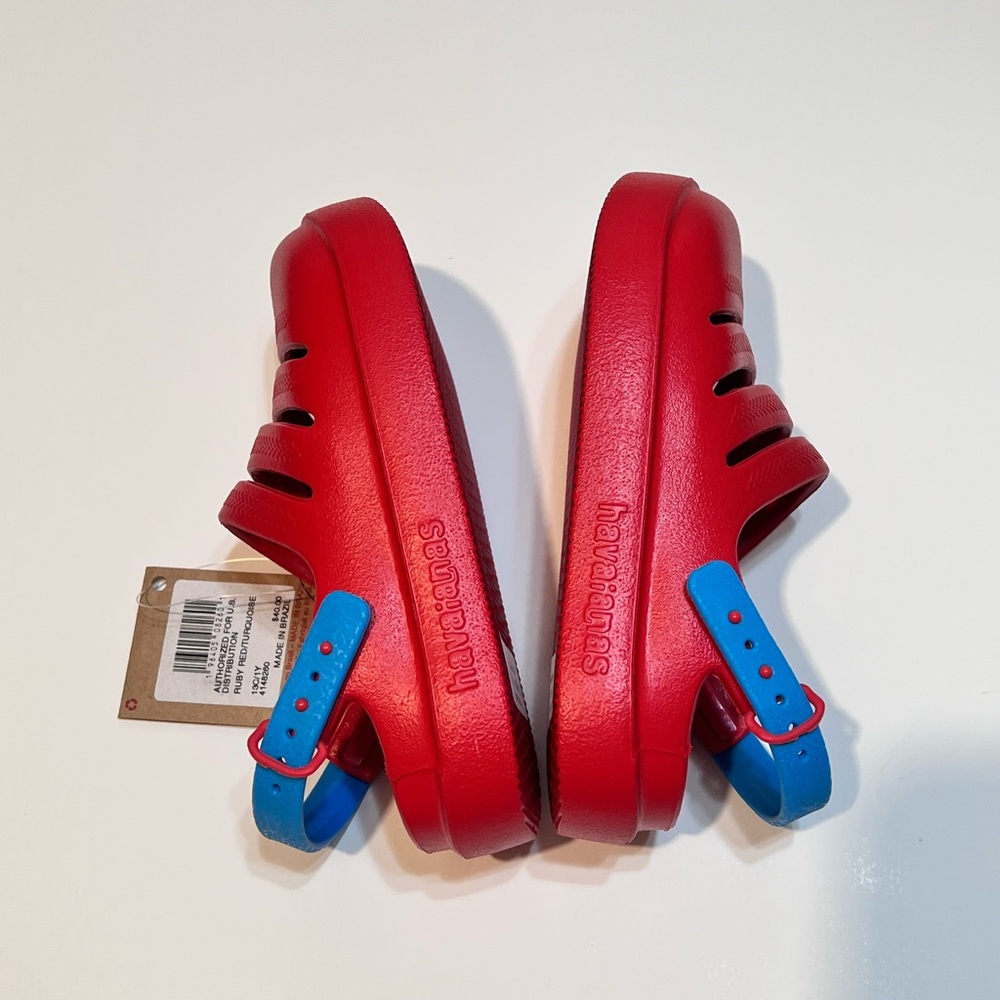 NEW HAVAIANAS Kids Clog RED SZ-13C/1Y/29-30 - Picture 10 of 15